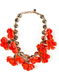 TORY BURCH floral embellished necklace