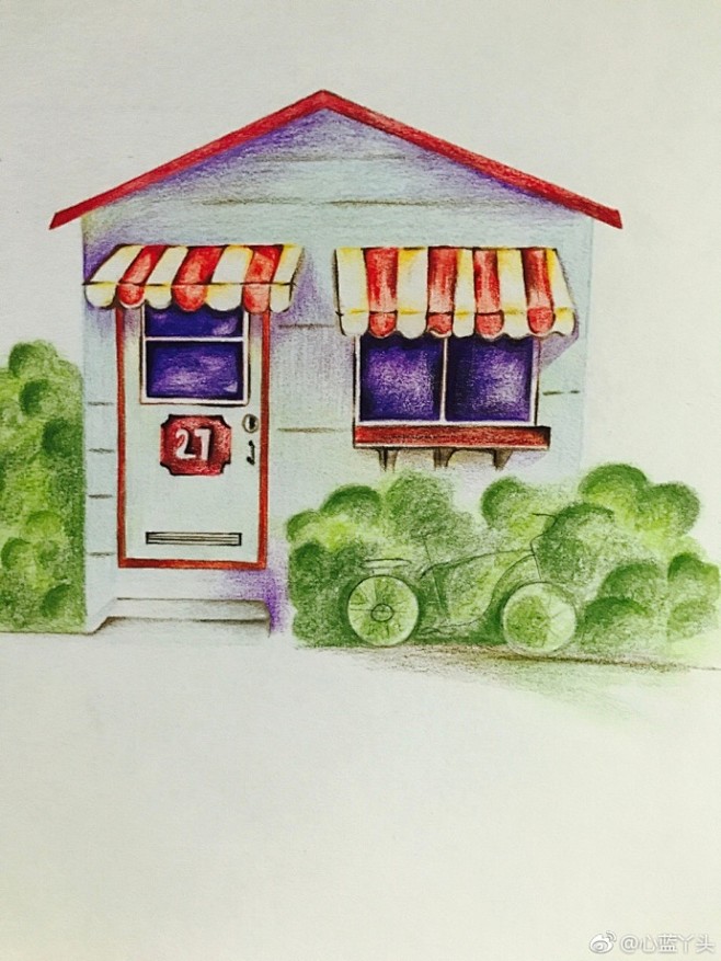 手绘小屋小屋手绘小屋简单又漂亮(绘画)小屋绘画我的小屋图画农村小屋