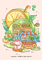 创意小场景插画 _ 水果店铺九宫格_3_你才圆_来自小红书网页版