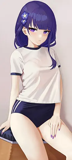 原神雷电将军 紫色头发 动漫手机壁纸