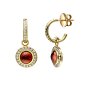 Red Enamel Hoop Drop Earrings - Theo Fennell Ltd