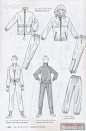 运动：其他休闲服，日本手绘款式教程
