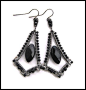 onyx marquise silver earrings by annie-jewelry