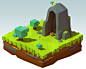 Treasure island (lowpoly) on Behance