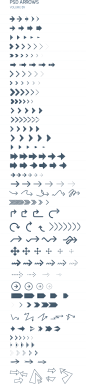 各类箭头png小素材