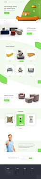 Uiuxalam trendy sofa product landing page