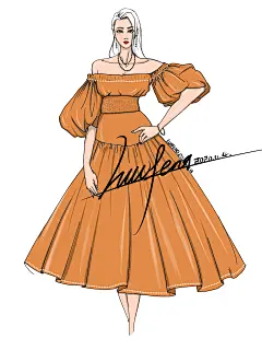服装设计手绘图 效果图 模特插画 人体比例 漫画动漫人物风格线稿 灵感 个性穿搭 素材 原创