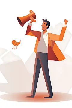 企业招聘招聘会校园招聘扁平风插画