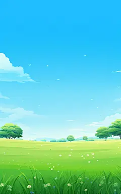 草地壁纸植物壁纸蓝天白云