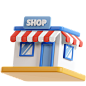 Shopping Store 3D Illustration