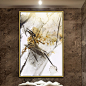 北欧现代简约抽象装饰画巨幅玄关壁画酒店客厅走廊三联画有框挂画