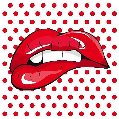 Red Lips, Pop Art, C...