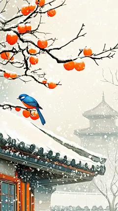 立冬节日节气海报背景霜降通用背景大雪 (102)