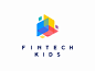 FinTech Kids best top brightly colour corporate identity app icon web identity vector kids fintech design ux ui flat branding logo illustration