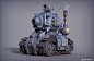 Metal Slug - SV001 Textured, Brian Shray : SV001 tank from METAL SLUG 

Based on the artwork by Ricardo Chamizo 
https://www.artstation.com/artist/ricardochamizo

Texturing was using Kirill Chepizhko's technique of rendering Paint/DIrt/Rust passes in Keys