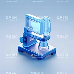 3D立体显微镜  - 源文件下载【酷图网】显微镜,医疗,医疗器材,医疗器械,显微镜图标,显微镜插画
