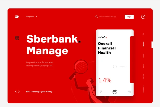 The future of Digital Banking : We took Sberbank, the largest bank in Russia, as an example. We imagined what the site and applications of the bank of the future might look like.