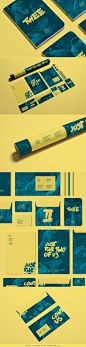 logo corporate branding visual graphic identity twee design business card letterpress sticker colors duotone minimal@北坤人素材