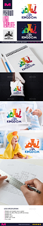 小王国——婴儿产品标识模板,孩子的商店Little Kingdom - Logo Template for Baby Products, Kids Stores 