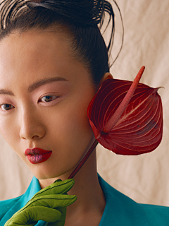 私咪采集到美妆模特以及对比图