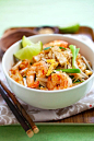 Pad Thai - an easy stir-fried noodles dish with rice stick noodles, shrimp, fried tofu, peanuts in Pad Thai sauce made of fish sauce, vinegar, sugar and chili powder. This is a traditional and authentic homemade recipe | rasamalaysia.com