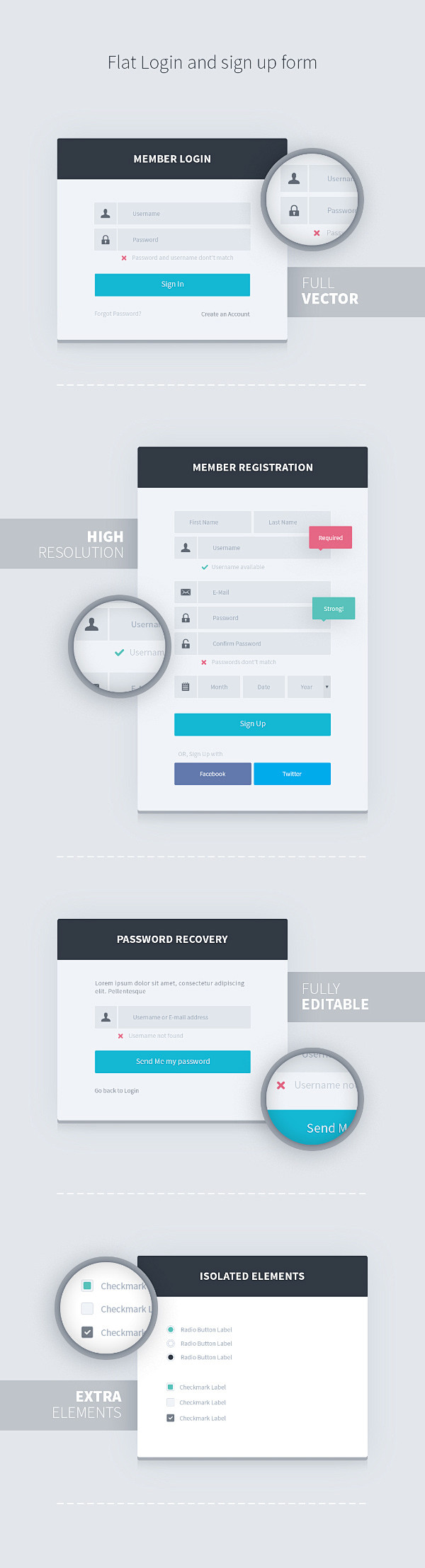 Flat Web Forms : Fla...