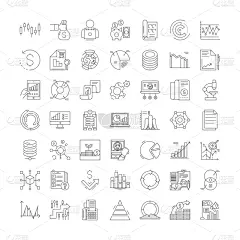矢量,绘画插图,计算机图标,线条,符号,直的,标志,金融,科学,布置