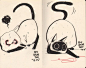 hilariously adorable cat drawings by emi lenox (5) I'm thinking 3 panels inspired by these drawings.