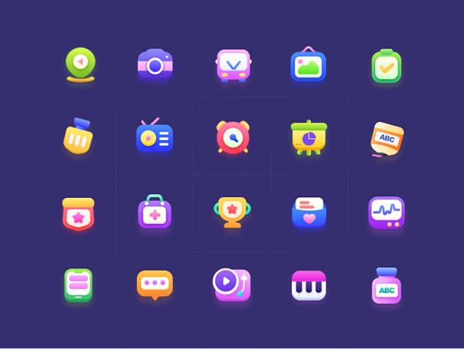 Icons design colourful cute happy children child icons icon ...