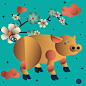 Hey chinese zodiac - Illustration & Pattern : Illustration & Pattern based on chinese Zodiac