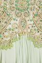 Marchesa Beaded Silk Chiffon Gown in Green | Lyst: 