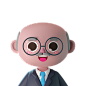 卡通3D立体可爱人物男生职业头像Q版插画模型免抠高清psd设计素材-淘宝网