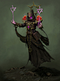 Undead Mage, Anthony Xenakis : Hello! Finally got around to wrapping up this character based on the concept art of Alexander Trufanov. I took this project as an opportunity to really dive into Substance Painter. Textures were baked and materials made insi