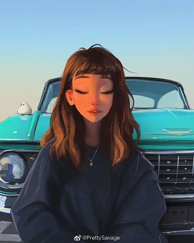 插画师Sam Yang笔下的可爱女孩徒手...