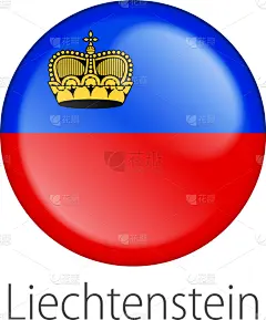圆形,列支敦士登公国,按键区,分离着色,白色,欧洲,国内著名景点