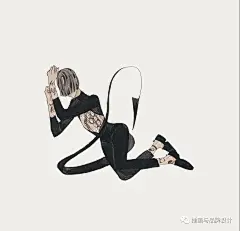 插画丨低饱和色彩的暗黑插画，怪异沉郁的感觉让人毛骨悚然 : 60万插画师共同关注→插画与品牌设计
