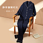 静韵新款睡衣男春秋季纯棉长袖长裤家居服男士休闲宽松大码套装冬-tmall.com天猫