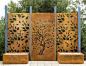 brise-vue-jardin-acier-corten-motif-arbre-feuilles