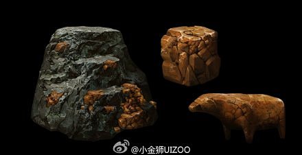 分享几张国外牛B 的超写实材质图标绘制，...