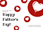 Red Hearts Father's Day Card