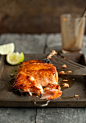 salmon with a miso honey glaze #采集大赛#