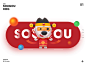 Sou Gou例证瓷sougou狗