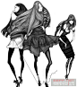 芬兰美女画师：模特飘逸长发，纤细身材，风情无限。 - 服装画\服装设计手稿 - 穿针引线服装论坛 - 服装行业最权威人气最旺的服装论坛!