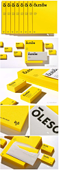 Oleson Sales电气工程师黄色系品牌VI设计
【品牌】这种很黄很黄的品牌VI设计，大大提高了品牌的识别度