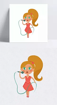 手绘马尾女孩歌唱插画|孩子,孩童,话筒,女孩,马尾,红裙,唱歌,手绘,插画,歌唱,音乐会,孩子唱歌,&nbsp;唱歌,&nbsp;手绘,&nbsp;插画,&nbsp;歌唱,&amp;nbsp,卡通元素,手绘/卡通