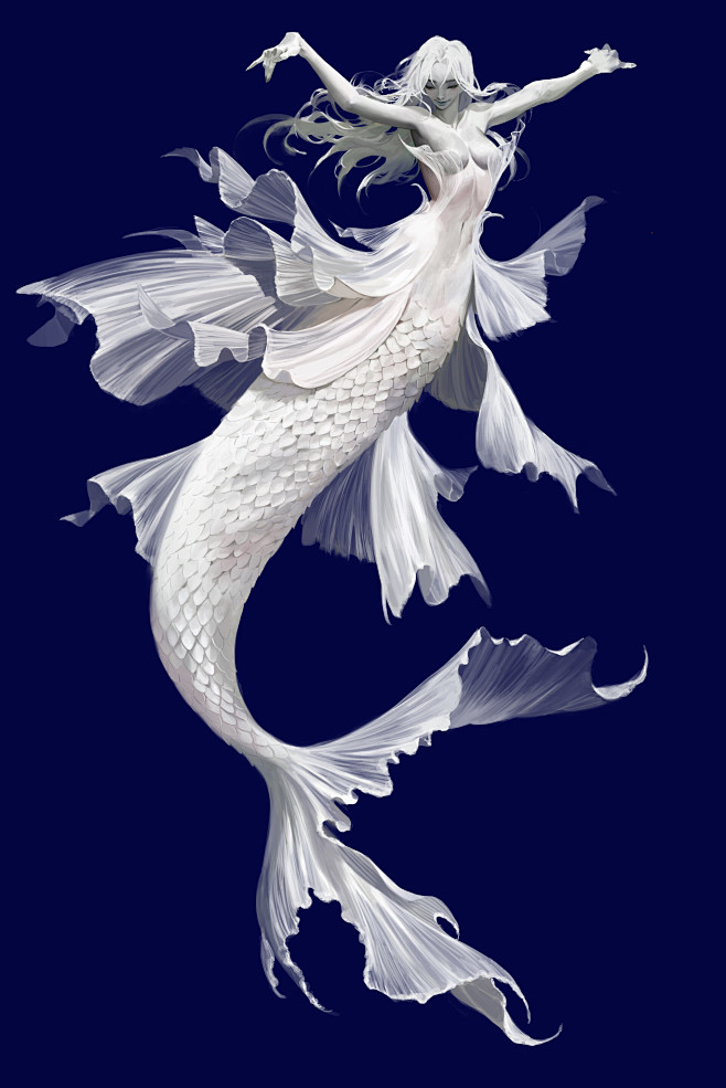 white mermaid