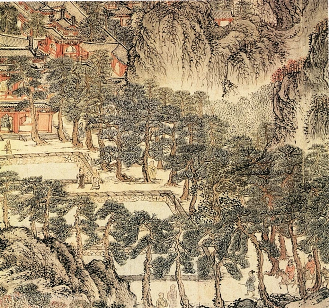 中国风界画山水图160-花瓣网