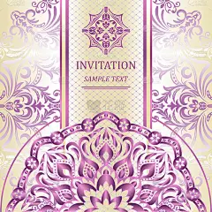 无缝模式与锦缎装饰。矢量复古花卉无缝图案元素。粉红色的墙纸。伊斯兰教、印度、阿拉伯语。(转换)