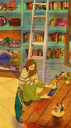 韩国插画师puuung的暖心爱情故事插画 壁纸 