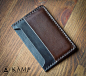 Leather credit card holder / wallet by KampLeatherwork on Etsy: